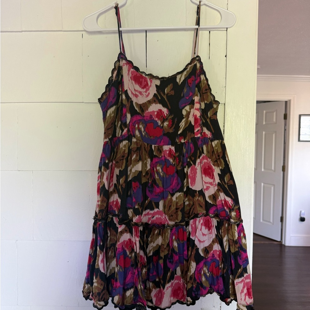 Urban Outfitters Floral Print Mini Dress Spaghetti Strap multicolor size Medium